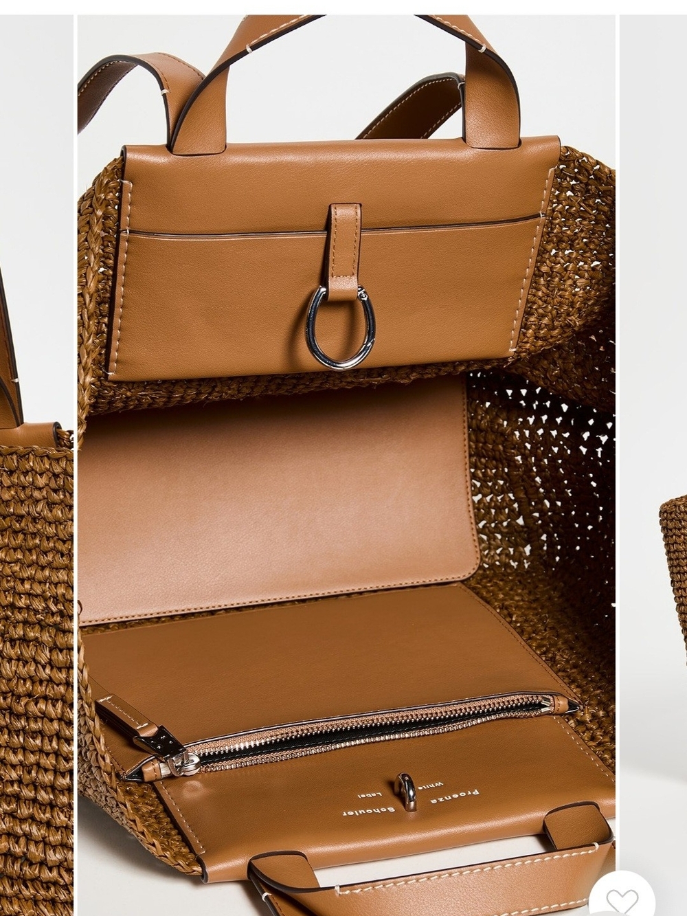 Proenza Schouler Brown Woven Tote with Tan Leather Panel - Picture 2 of 10
